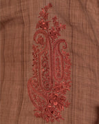 Brown embroidered  blazer