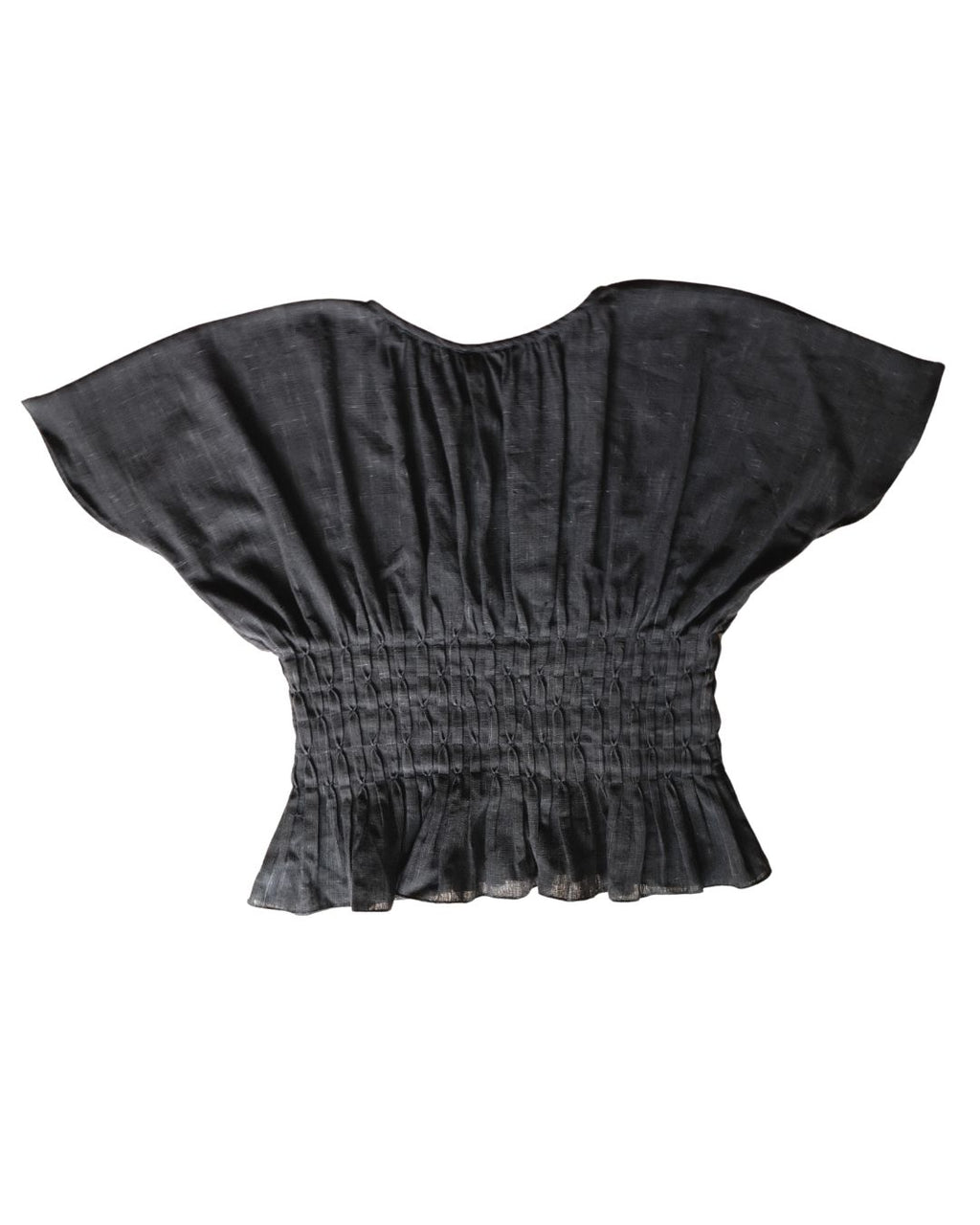 Black Smocked Top