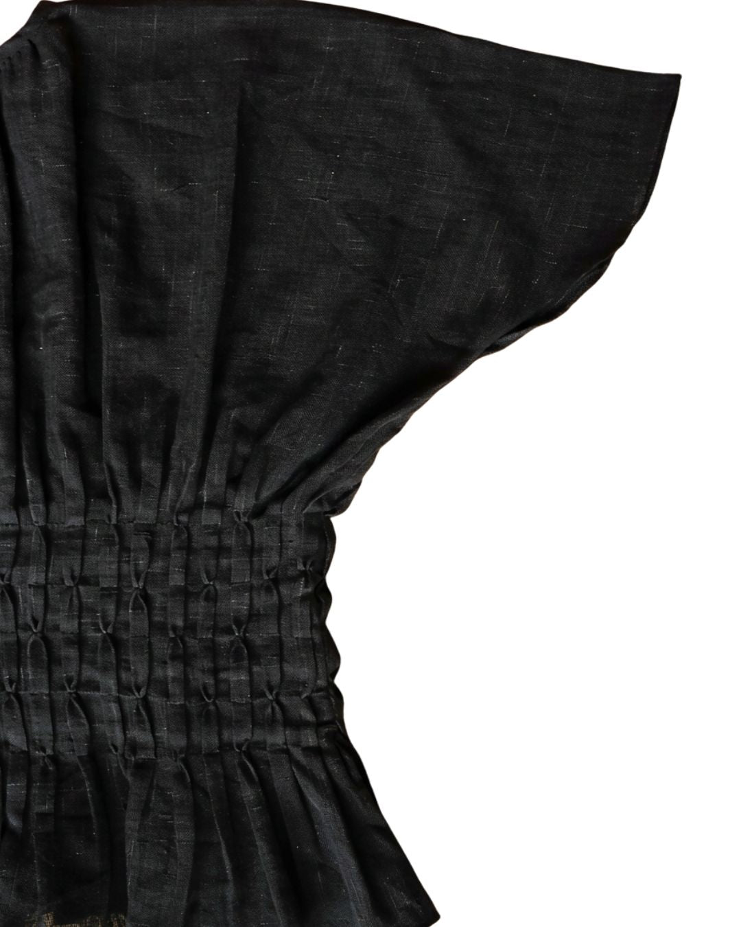 Black Smocked Top