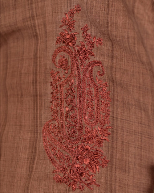 Brown embroidered  blazer